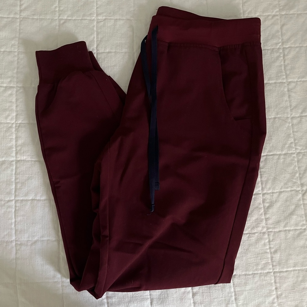 CODE Burgundy Jogger Scrub Pants